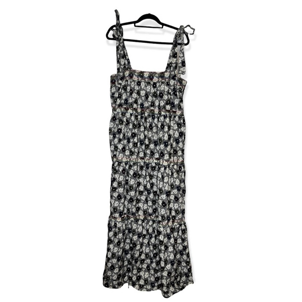 Warm big love rainbow floral square neck boho maxi dress - Picture 3 of 10